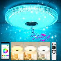 36W LED-Kristall-Deckenleuchte mit Bluetooth-Lautsprecher, Smart mit Fernbedienung und APP-Steuerung, Farbwechsel, Einstellbar für Schlafzimmer Küche 36W LED-Kristall-Deckenleuchte mit Bluetooth-Lautsprecher, Smart mit Fernbedienung und APP-Steuerung, Farbwechsel, Einstellbar für Schlafzimmer Küche von INEASICER