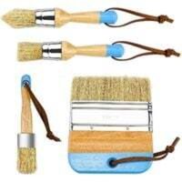 4er-Set Kreidepinsel, Kreide- und Wachspinsel aus Holz, natürliche Schablonenpinsel, runde Borstenpinsel, Wachspinsel für Holzmöbel, Heimdekoration 4er-Set Kreidepinsel, Kreide- und Wachspinsel aus Holz, natürliche Schablonenpinsel, runde Borstenpinsel, Wachspinsel für Holzmöbel, Heimdekoration von INEASICER