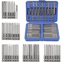 50-teiliges Schraubendreher-Bit-Set mit Aufbewahrungsbox aus Kunststoff, Innensechskant-Schraubendreher-Set mit flachem Kopf 50-teiliges Schraubendreher-Bit-Set mit Aufbewahrungsbox aus Kunststoff, Innensechskant-Schraubendreher-Set mit flachem Kopf von INEASICER