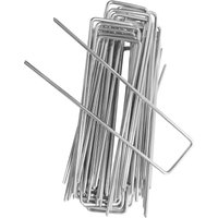 Ineasicer - 50er-Pack rostfreie, verzinkte Gartenklammern für Unkrautvlies, Bodenbedeckung, Festdekorationen und Zäune von INEASICER
