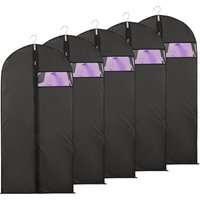 5er-Pack Kleiderhüllen mit Schuhbeutel, staubdichte, wasserdichte, milben- und feuchtigkeitsbeständige Kleidersäcke, Schutzhüllen mit Fenster, von INEASICER