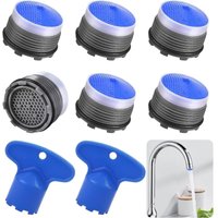 Ineasicer - 8-teilige Wasserhahnbelüfter, Wasserhahnbelüfter M18.5 Wasserhahnsiebbelüfter mit 2 Belüfterschlüsseln von INEASICER