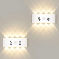 8W Wandleuchte mit Bewegungsmelder, Automatisches Ein-/Ausschalten Wandleuchte Warmweiß 3000K, Wandlampe Sensorbeleuchtung für Außen/Innen IP65 von INEASICER