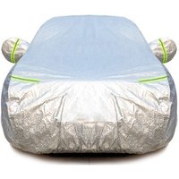 Autoabdeckung Outdoor SUV, Universelle wasserdichte Autoabdeckung Anti Hagel Anti UV mit Reißverschluss, 425x150 x160cm(2L) von INEASICER