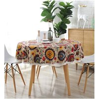 Baumwolltischdecken, Baumwollleinen-Tischdecke, Sonnenblumen-Tischdecke, Spitzen-Tischdecke, Mehrzweck-Tischdecke für drinnen und draußen von INEASICER