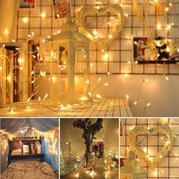 Elektrische Lichterkette für den Innenbereich, 10 m, 100 LEDs, warmweiß, Weihnachtsbaumgirlande, 8 Modi, wasserdichte dekorative Lichter für den von INEASICER