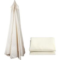 Ersatzbezug für Outdoor-Sonnenschirm, wasserfester Bezug in Off-White, Durchmesser 3 m (für 8-Streben-Sonnenschirme) von INEASICER