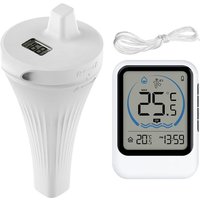 Funk-Poolthermometer IP68 schwimmend mit Temperatursensor – LCD-Display – Kabelloses Digitalthermometer für Swimmingpool, Aquarium, Badewanne, Teich Funk-Poolthermometer IP68 schwimmend mit Temperatursensor – LCD-Display – Kabelloses Digitalthermometer für Swimmingpool, Aquarium, Badewanne, Teich von INEASICER