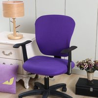 Geteilter Bürostuhlbezug, abnehmbarer und langlebiger Stuhlbezug aus elastischem Stoff für drehbaren Bürostuhl, Drehstuhl, Armlehnenstuhl, Lila, 1 von INEASICER