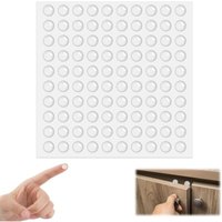 100 Stück transparente Silikon-Pads 8 x 2,5 mm selbstklebende, durchsichtige Füße, rutschfeste Silikon-Pads von INEASICER