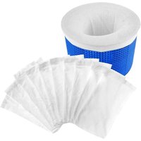 Ineasicer - 10er-Pack Pool-Skimmer-Socken, wiederverwendbare Pool-Skimmer-Filter, elastischer Nylon-Skimmer-Vorfilter, Pool-Skimmer-Socken (weiß) von INEASICER