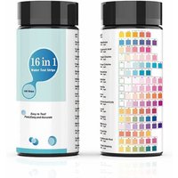 Ineasicer - 16-in-1-Wasserteststreifen (100 Stück) – testet pH-Wert, Nitrit, Chlor, Härte, Quecksilber und Blei in Trinkwasser, Pool, Aquarium von INEASICER