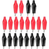 Ineasicer - 20 Stück Krokodilklemmen, isolierte Krokodilklemmen, Auto-Starthilfekabelklemmen, Kupfer-Krokodilklemmen für elektrische Prüfungen (rot von INEASICER