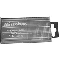 20-teiliges Mini-Mikro-HSS-Mikrobohrer-Set, Microbox-HSS-Bohrer-Set 0,3–1,6 mm mit Etui für Holz und Kunststoff von INEASICER
