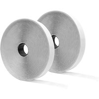 Ineasicer 25 Meter x 25 mm selbstklebendes Klettband, selbstklebender Kratzstreifen, Klebebänder, 25 mm Breite, 25 m Haken und 25 m Schlaufe, weiß von INEASICER