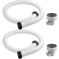 Ineasicer - 2er-Pack 38-mm-Poolschlauch für oberirdische Pools, 150 cm, mit 2 Schlauchadaptern Typ b, Ersatzschlauch für Intex-Poolfilterpumpe Ineasicer - 2er-Pack 38-mm-Poolschlauch für oberirdische Pools, 150 cm, mit 2 Schlauchadaptern Typ b, Ersatzschlauch für Intex-Poolfilterpumpe von INEASICER