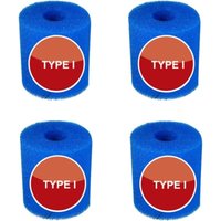 Stück wiederverwendbare blaue Schaumstoff-Filterkartuschen für Pools, 8,8 x 7,8 cm, Typ i, für die Wartung von Sandfiltersystemen (i) von INEASICER