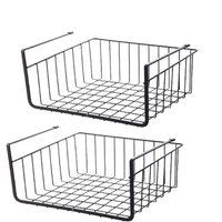 Ineasicer Hängekorb-Organizer, 2 Stück, Hängeregalkorb, Aufbewahrungskorb unter dem Regal für Küchenschränke, Schränke, Regale, Unterschränke von INEASICER