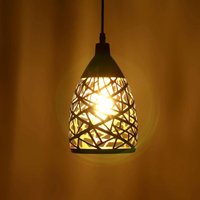 Ineasicer Industrielle Pendelleuchte Retro Deckenbeleuchtung E27 Hängelampe Schwarz Gold Geflecht Deckenbeleuchtung von INEASICER