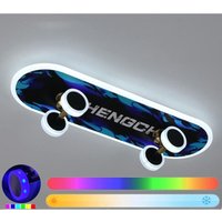 Ineasicer LED-Deckenleuchte, Skateboard-LED-Deckenlampe, 32 W, RGB-Farbe mit dimmbarer Fernbedienung, 3000 K – 6000 K, moderne LED-Deckenleuchten für Ineasicer LED-Deckenleuchte, Skateboard-LED-Deckenlampe, 32 W, RGB-Farbe mit dimmbarer Fernbedienung, 3000 K – 6000 K, moderne LED-Deckenleuchten für von INEASICER