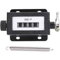 Mechanischer Zähler, 6-stelliger mechanischer Zähler, rücksetzbarer Rotationszähler, 0-999999 D67-F von INEASICER