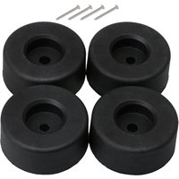 Ineasicer Möbelbeine, rund, Kunststoff, schwarz, 45 mm Durchmesser, 18 mm Durchmesser, 6 mm Durchmesser, 20 Stück von INEASICER