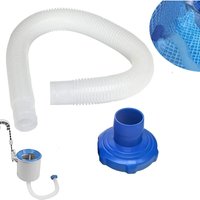 Ineasicer - Pool-Skimmerschlauch und -Adapter, 1,5 Zoll, in-tex 25016 Oberflächen-Skimmer-Schlauchadapter-Kits, oberirdischer Poolschlauch und von INEASICER