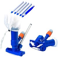 Ineasicer Pool-Staubsauger, Pool-Wartungsset, Mini-Handstaubsauger mit Bürste und 5 Stangen und Netzbeutel, Pool-Reinigungsset für Aufstellpool von INEASICER