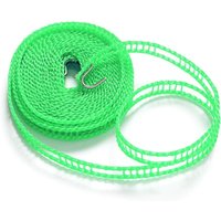 Ineasicer Rutschfeste Ausziehbare Wäscheleine Tragbare Nylon-Camping-Wäscheleine, Winddichte Einziehbare Wäscheleine Outdoor-Wäscheleine, 10 m Grün von INEASICER