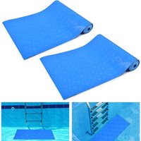 Rutschfeste Poolleitermatte, 2 Stück rutschfeste Poolmatte Schutzmatte, 60 x 23 cm Poolleiter-Schutzmatte, Pool-Stufenmatte mit rutschfester Textur von INEASICER