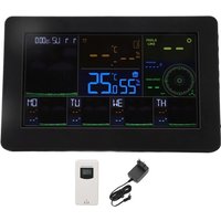 Ineasicer - Wetterstation, abs, automatisches kabelloses Innen-/Außenthermometer, Farbdisplay, digitaler Wecker mit WLAN-Vorhersagestation mit von INEASICER