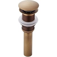 Ineasicer - Stück Vintage Pop-up-Abfluss für Waschbecken ohne Überlaufloch, Antik-Bronze-Universal-Abfluss für Waschbecken von INEASICER