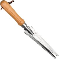 Ineasicer Unkrautstecher aus Edelstahl mit Holzgriff, 33,5 cm x 3 cm, manueller Unkrautstecher zum Unkrautjäten im Garten von INEASICER