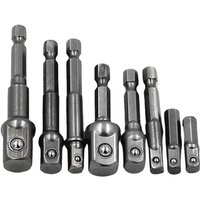 Ineasicer - mc 8-teiliger Schraubendreher-Verlängerungsstab aus Chrom-Vanadium-Stahl, Sechskantschaft-Bohrer-Set, langlebiger Steckschlüsseladapter von INEASICER