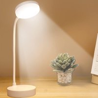 Ineasicer - Kleine, per usb wiederaufladbare Schreibtischlampe, 3 Farbmodi, dimmbarer Augenschutz, zum Lernen, Lesen und Schreiben von INEASICER