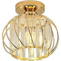 Kristall-Deckenleuchten, kleine LED-Deckenleuchte zur bündigen Montage für Küche, Flur, Esszimmer, Wohnzimmer, Bar (Gold) – enthält kein Licht von INEASICER