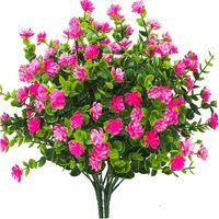 Künstliche Kunstblumen, 4er-Pack, künstlicher Eukalyptus, UV-beständig, Grünpflanzen, Sträucher, Pflanzen für drinnen und draußen, Hängepflanzgefäß, von INEASICER