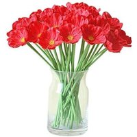 Künstliche Mohnblumen, rot, aus Seide, künstlicher wilder Mohn, künstliche Blumen, fühlt sich echt an, für die Herbstdekoration im Innen- und Künstliche Mohnblumen, rot, aus Seide, künstlicher wilder Mohn, künstliche Blumen, fühlt sich echt an, für die Herbstdekoration im Innen- und von INEASICER