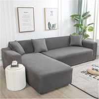L-förmiger Ecksofabezug mit elastischem Sofabezug für 1/2/3/4-Sitzer-Sofa (L-förmiges Ecksofa muss zwei kaufen) (Farbe: A, Größe: 2 Sitzer (145–185 von INEASICER