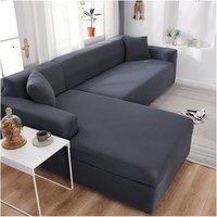 L-förmiger Ecksofabezug mit elastischem Sofabezug für 1/2/3/4-Sitzer-Sofa (L-förmiges Ecksofa muss zwei kaufen) (Farbe: N, Größe: 2 Sitzer (145–185 von INEASICER
