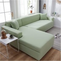L-förmiger Ecksofabezug mit elastischem Sofabezug für 1/2/3/4-Sitzer-Sofa (L-förmiges Ecksofa muss zwei kaufen) (Farbe: R, Größe: 2 Sitzer (145–185 von INEASICER