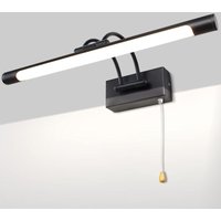 LED 8W IP44 Spiegel Wandleuchte Badbeleuchtung Mattschwarz Innenbeleuchtung Mit Schalter, 40CM 3000K Wandlampen Für Bilder Und Vitrinen Verstellbarer von INEASICER