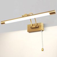 LED 8W IP44 Spiegel Wandleuchte Badbeleuchtung Messing Innenbeleuchtung Mit Schalter, 40CM 3000K Wandlampen Für Bilder Und Vitrinen Verstellbarer Arm von INEASICER