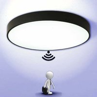 LED-Deckenleuchte mit Bewegungsmelder, automatische Lichtlampe für den Außenbereich, Balkon, Garage, Eingang, Flur, runde Leuchte, einfach zu von INEASICER
