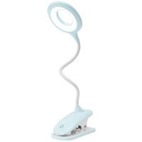 LED-Leselicht, Clip-on-Schreibtischlampe für Kinder mit flexiblem Hals, wiederaufladbar über USB, für eReader, zum Lernen und Arbeiten, Weiß LED-Leselicht, Clip-on-Schreibtischlampe für Kinder mit flexiblem Hals, wiederaufladbar über USB, für eReader, zum Lernen und Arbeiten, Weiß von INEASICER