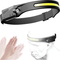 LED-Stirnlampe 230 Grad, COB+XPE 5 Modelle, Sensor-Stirnlampe, wasserdicht, per USB wiederaufladbar, zum Laufen, Radfahren, Reparieren SY-2 LED-Stirnlampe 230 Grad, COB+XPE 5 Modelle, Sensor-Stirnlampe, wasserdicht, per USB wiederaufladbar, zum Laufen, Radfahren, Reparieren SY-2 von INEASICER