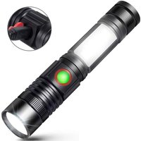 LED-Taschenlampe, wiederaufladbar über USB, leistungsstarke Militär-COB-Lampe, tragbare, zoombare Taschenlampe für Auto, Garage, Werkstatt, Camping, von INEASICER