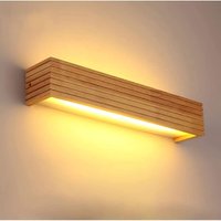 LED-Wandleuchte, Wandleuchte, Innenbeleuchtung, Holz, Wandlampe, warmes Licht, Lampe für Schlafzimmer, Wohnzimmer, Büro, Flur (35 cm A) von INEASICER