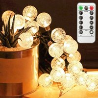 Lichterkette mit 5 m, 50 Glühbirnen, 8 Modi, mit Fernbedienung – batteriebetriebene LED-Lichterkette, kleine Kugeln, warme, romantische Dekoration Lichterkette mit 5 m, 50 Glühbirnen, 8 Modi, mit Fernbedienung – batteriebetriebene LED-Lichterkette, kleine Kugeln, warme, romantische Dekoration von INEASICER