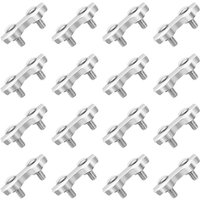 M2-Kabelklemme, 18 Stück, doppelte Edelstahl-Kabelklemmen für Edelstahlkabeldraht für 2 mm Edelstahl-Kabelklemme von INEASICER